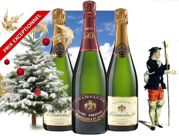 Caisse Noël : 2 bouteilles Prestige Brut + 4 Bouteilles Réserve Brut