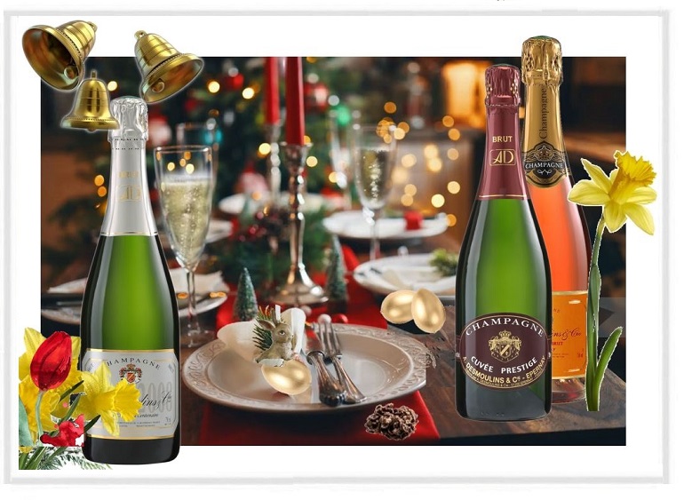 COLIS PÂQUES 2025 : 3 bouteilles Cuvée Centenaire Brut + 2 bouteilles Cuvée Prestige Brut + 1 bouteille ROSÉE BRUT