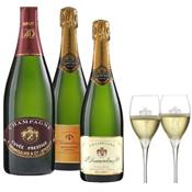 Vos 3 Champagnes + vos 2 Flûtes cadeaux