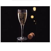 6 Flûtes à champagne écusson A. Desmoulins gravé