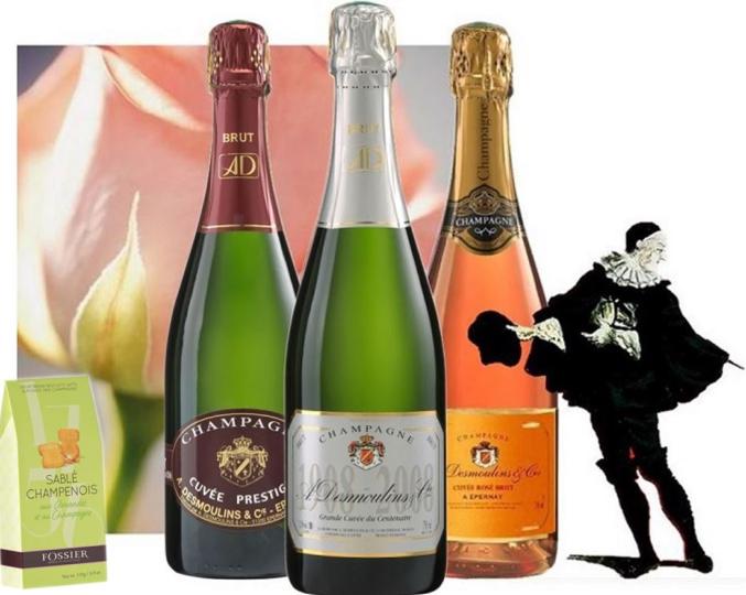 COLIS PÂQUES 2026 : 3 bouteilles Cuvée Centenaire Brut + 2 bouteilles Cuvée Prestige Brut + 1 bouteille ROSÉE BRUT + SABLÉS OFFERTS