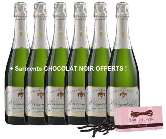 6 bouteilles GRANDE CUVÉE DU CENTENAIRE 2 étoiles GUIDE HACHETTE 2024  + SARMENTS Vigne CHOCOLATS 