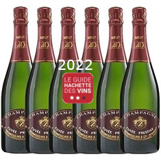 6 bouteilles Cuvée Prestige Brut - Étoilé HACHETTE 2022 + 2024