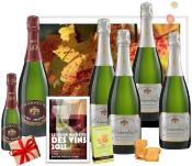 SURPRISES DE NOËL : 4 bouteilles Cuvée Centenaire Brut + 1 bouteille Cuvée Prestige Brut + 1 demi-bouteille Prestige OFFERTE + étui Sablés au Champagne OFFERT ! 