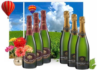 Caisse ÉTÉ : 3 bouteilles Cuvée Prestige Brut + 3 bouteilles Cuvée Brut Royal