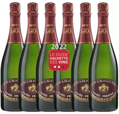 6 bouteilles Cuvée Prestige Brut - Étoilé HACHETTE 2022 + HACHETTE 2024