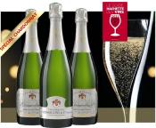 Caisse DÉGUSTATION Spéciale CHARDONNAY : 3 bouteilles Grande Cuvée du Centenaire + 3 bouteilles Blanc de Blancs