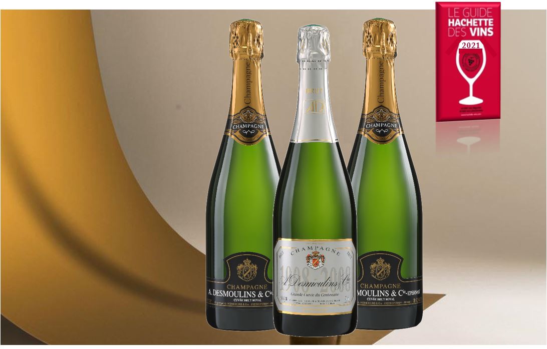 Guide Hachette 2021 : 3 bouteilles Cuvée du Centenaire + 3 Bouteilles Brut Royal