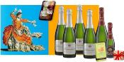 SURPRISES DE NOËL : 4 bouteilles Cuvée Centenaire Brut + 1 bouteille Cuvée Prestige Brut + 1 demi-bouteille Prestige OFFERTE + étui Sablés au Champagne OFFERT ! 